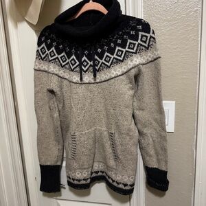 Eddie Bauer mohair and wool cowl neck sweater